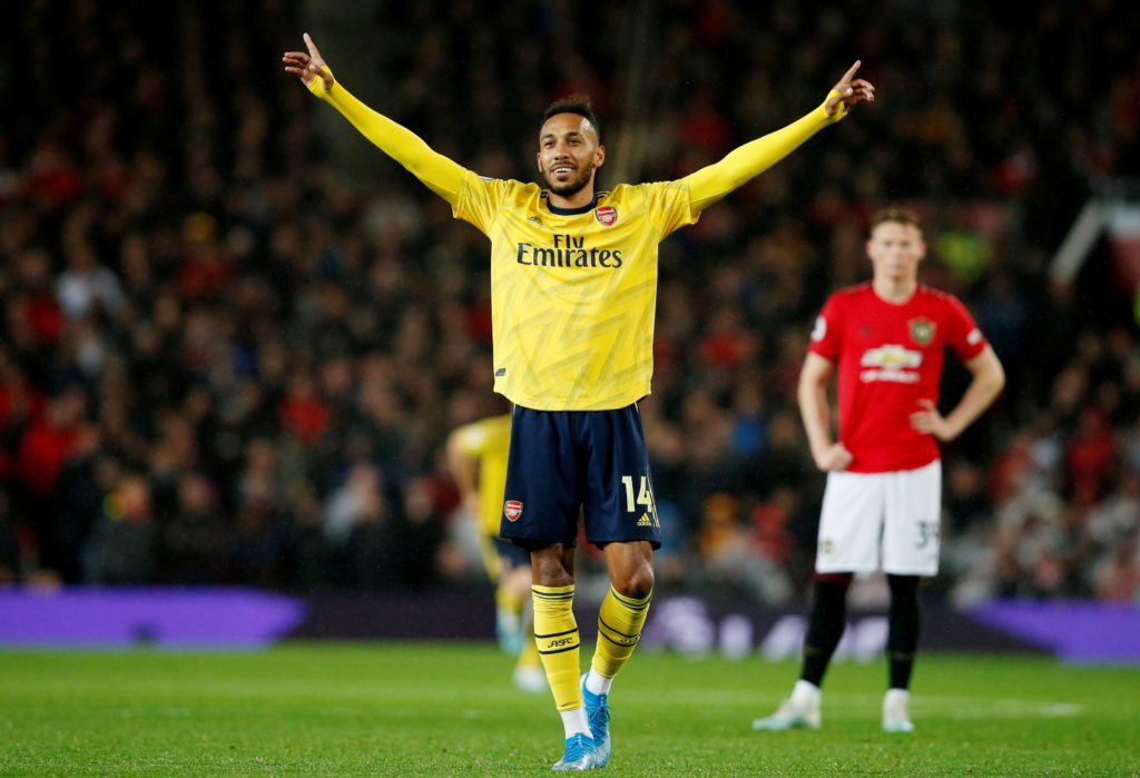 Pierre-Emerick Aubameyang earned Arsenal a point as they came from behind to draw 1-1 against Manchester United at Old Trafford.