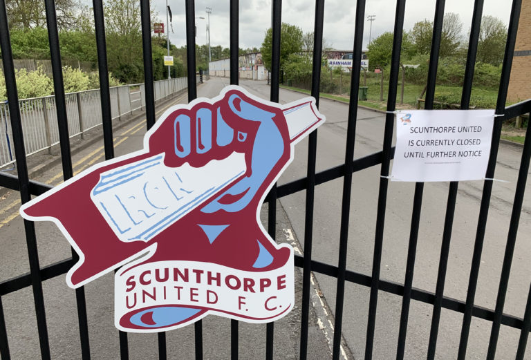 The gates at Scunthorpe's ground will be locked for the foreseeable future