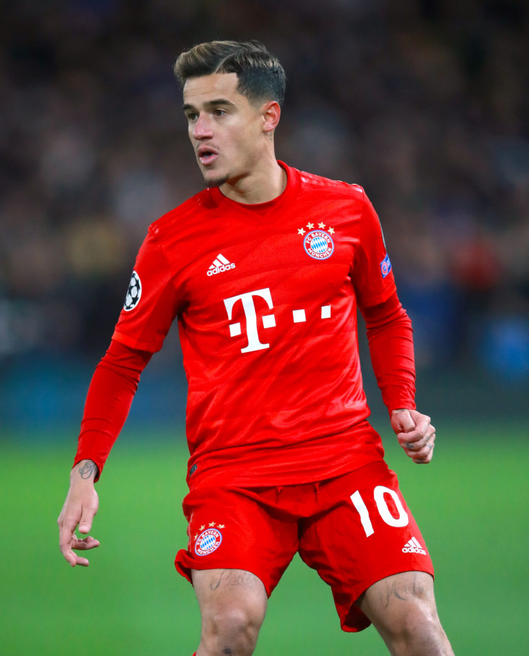 Bayern Munich's Philippe Coutinho is sidelined with an ankle injury