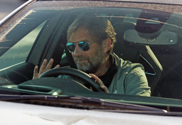 Liverpool manager Jurgen Klopp arrived at the club's Melwood training base on Wednesday (Peter Byrne/PA)