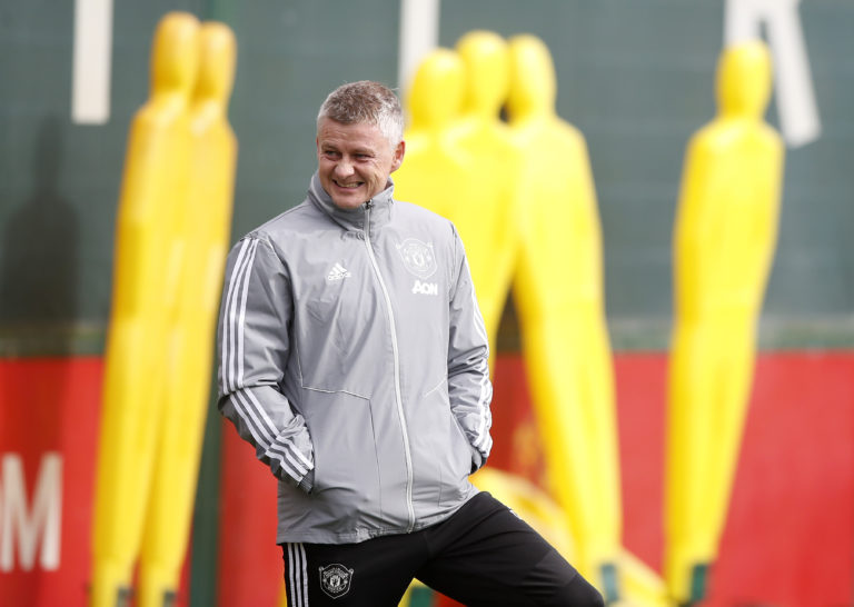 Manchester United manager Ole Gunnar Solskjaer is happy to be back in training