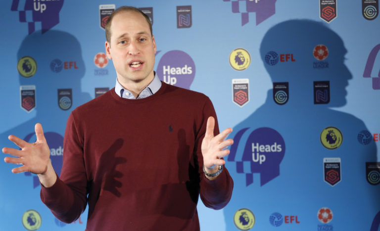 The Duke of Cambridge at a Heads Up campaign event in London