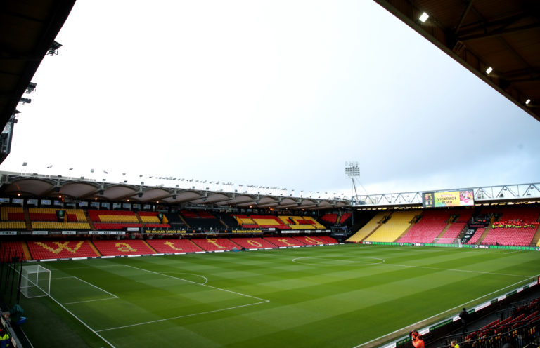 Vicarage Road will be empty as Watford host Leicester in their first game back.