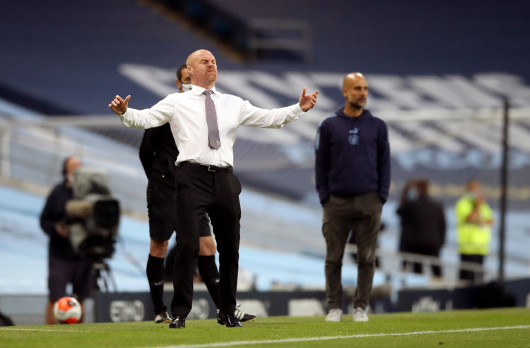 Burnley manager Sean Dyche had limited options at the Etihad Stadium