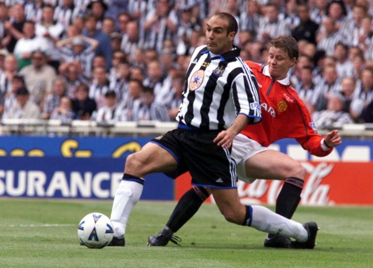 Ole Gunnar Solskjaer started Manchester United's FA Cup final win against Newcastle in 1999