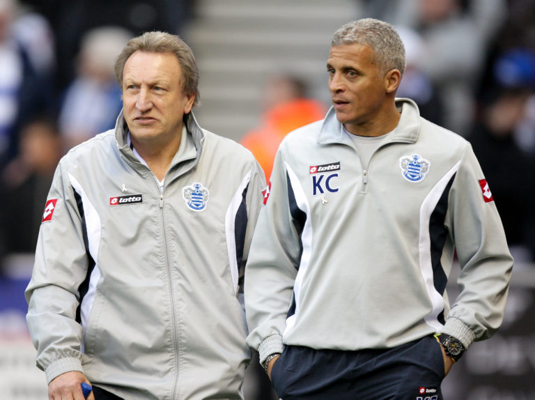 Curle (right) was working under Neil Warnock (left) when QPR won promotion in 2011