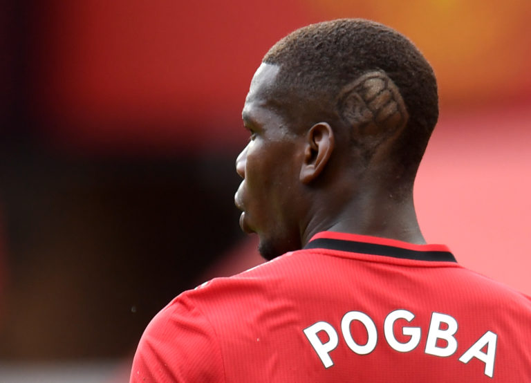 United midfielder Paul Pogba sported a new haircut