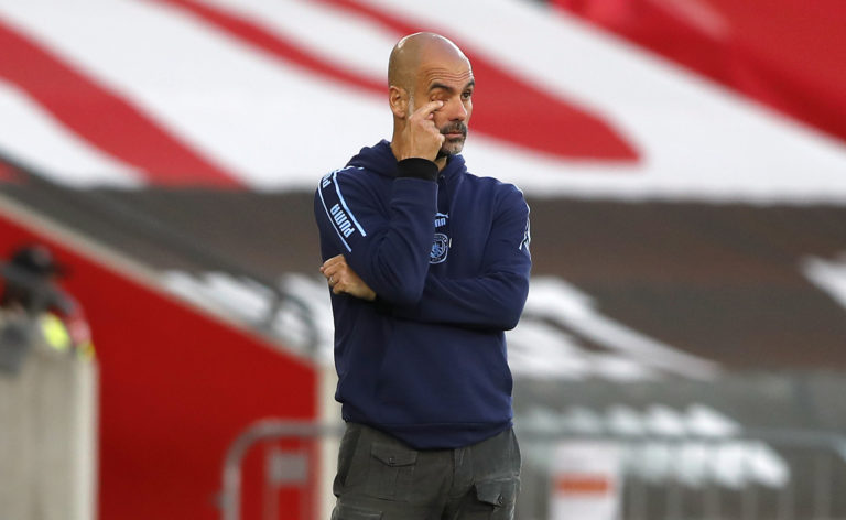 Pep Guardiola's Manchester City lost 1-0 at Southampton (Frank Augstein/NMC Pool/PA). 