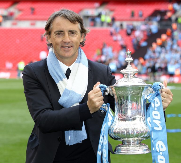 Mancini lifted the FA Cup with Manchester City in 2011