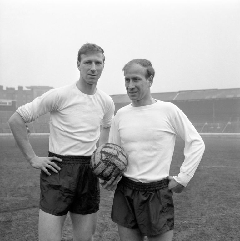 Jack Charlton played alongside his brother Bobby for England