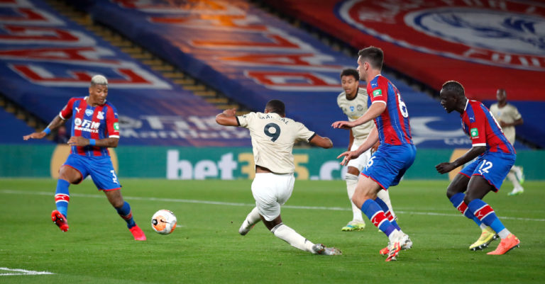 Anthony Martial wrapped up a 2-0 win at Crystal Palace on Thursday