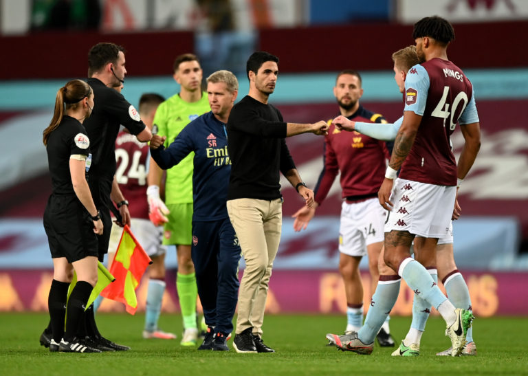 Arteta's side were beaten at struggling Aston Villa on Tuesday night.