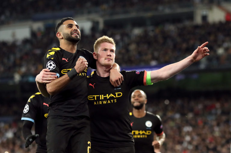 Kevin De Bruyne scored as Manchester City won at Real Madrid before lockdown.