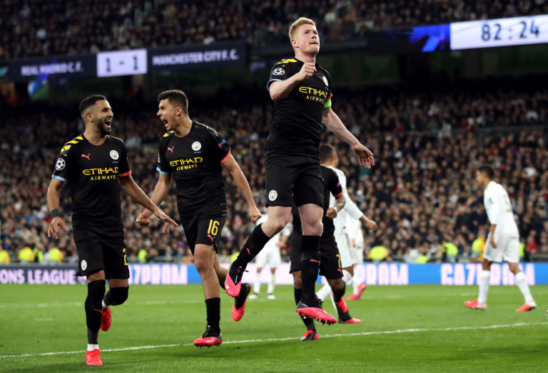 City beat Real Madrid 2-1 in the first leg of their Champions League tie